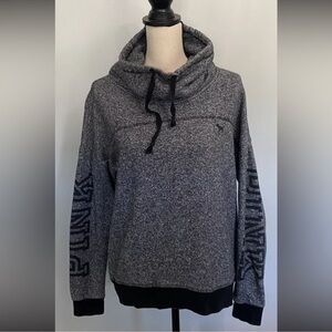 Victoria's Secret PINK Charcoal Cowl Neck Hoodie